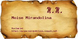 Moise Mirandolina névjegykártya